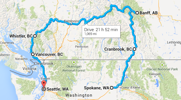 canada road trip from seattle