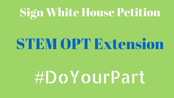 Sign White House Petition - STEM OPT Extension