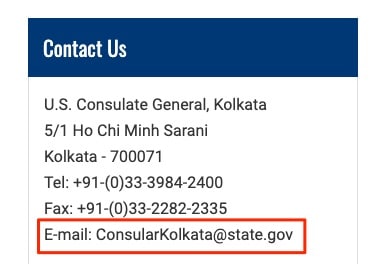 Contact Information | U.S. Embassy & Consulates in India