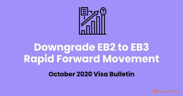 EB2 to EB3 Downgrade and Rapid Forward Movement Explained Based on October 2020 Visa Bulletin